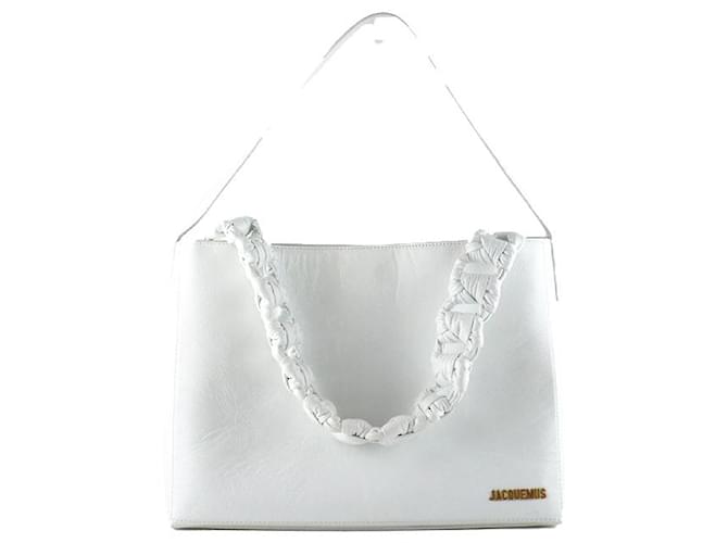 JACQUEMUS  Handbags T.  leather White  ref.1281400
