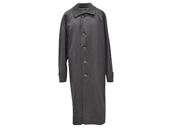 BURBERRY Coats XL  Grey Wool  ref.1281410