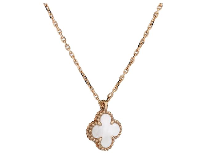 Van Cleef & Arpels Süße Alhambra Halskette 750(YG) 3.1g VCARF 69100 Gelbes Gold  ref.1281422