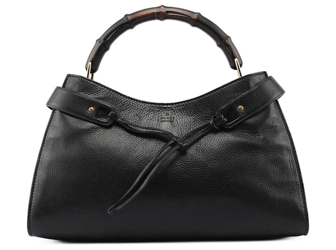 GUCCI Handbags Leather Black Bamboo  ref.1281441