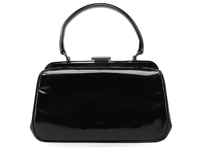 PRADA Handbags Patent leather Black Re-Edition 1995  ref.1281446