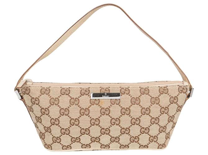 Gucci GG Monogram Boat Handbag Brown Cloth  ref.1281459