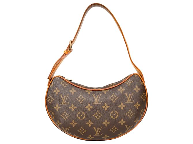 Louis Vuitton Canvas Monogram Croissant PM Handbag Brown Leather  ref.1281469