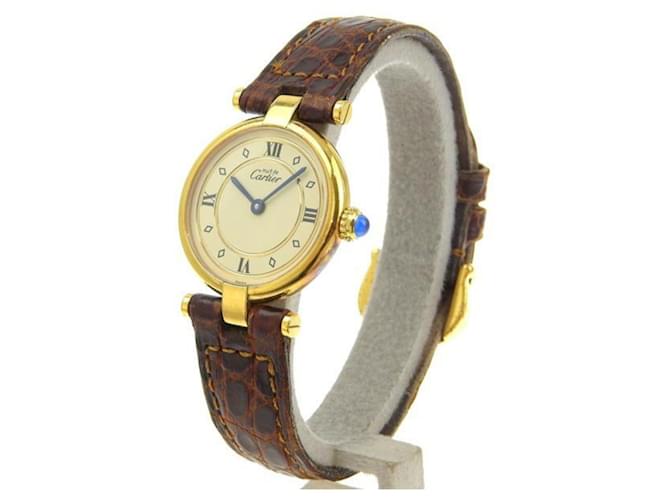 Relógio Cartier Vendôme Dourado Prata  ref.1281522