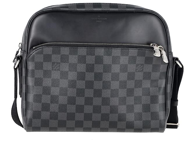 Louis Vuitton Damier Graphite Dayton Reporter PM Crossbody Bag in Black Canvas Cloth  ref.1281550