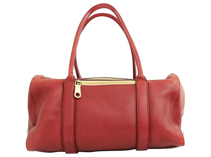 Autre Marque Red Leather Madeleine Tote Bag  ref.1281554