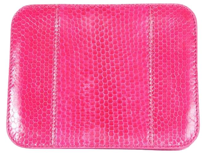 Autre Marque Pink Python Passport Case Leather  ref.1281563