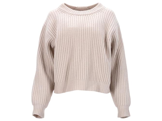 Acne Studios Knit Sweater in Ecru Wool White Cream  ref.1281597