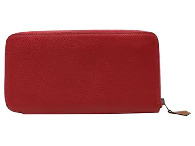 Autre Marque Silk'In Classique Long Wallet in Texas Rose Red Leather  ref.1281598