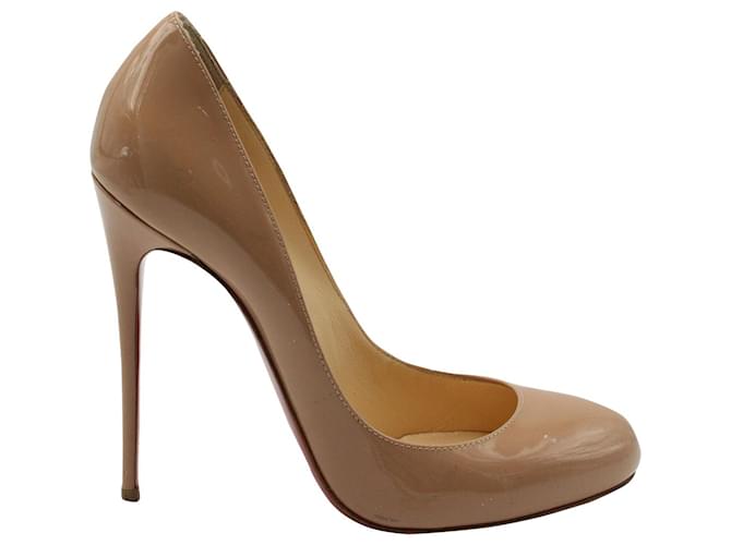 Christian Louboutin Fifi pumps in beige patent leather Flesh  ref.1281617