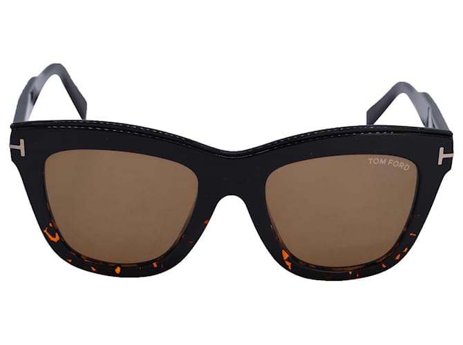 Tom Ford FT0685 Julie Square Sunglasses in Black Plastic Brown  ref.1281629