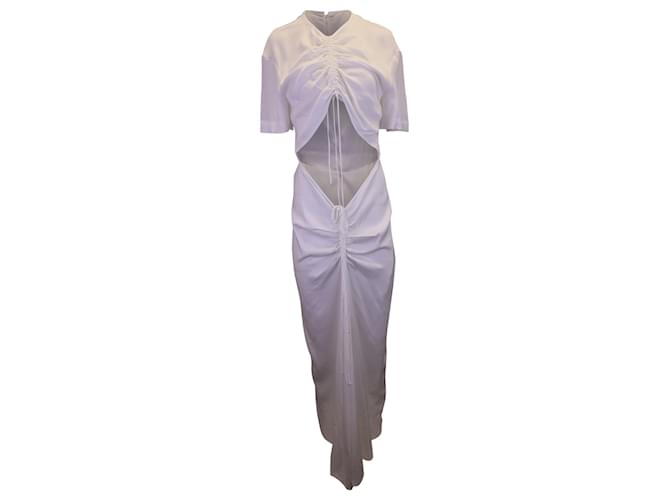 Autre Marque Christopher Esber Ruched Multi Panel Dress in White Viscose Polyester  ref.1281635