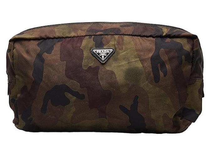 Prada Tessuto Camouflage Cosmetic Bag Cloth  ref.1281661