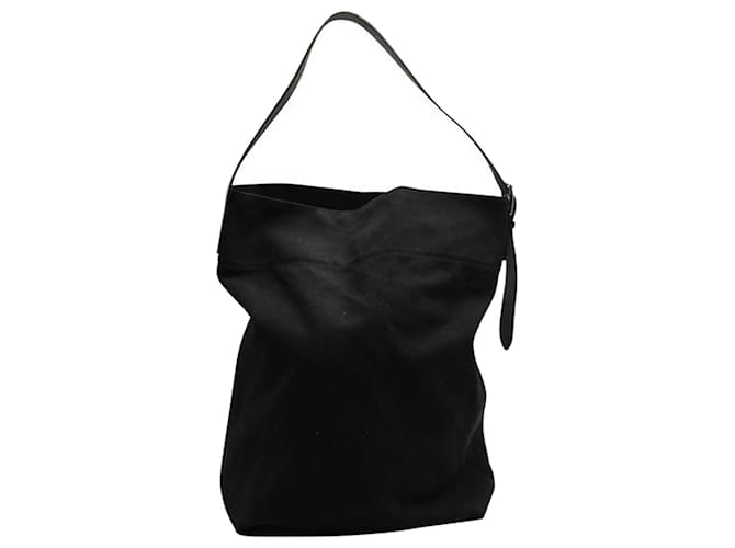 Autre Marque Black Canvas Hobo Bag with Leather Shoulder Strap  ref.1281689