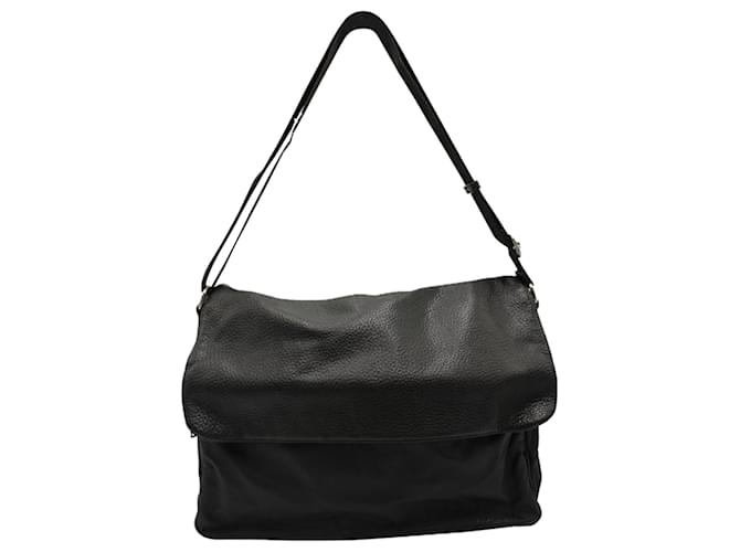 Autre Marque Sac pour ordinateur portable en tissu et cuir Noir  ref.1281710