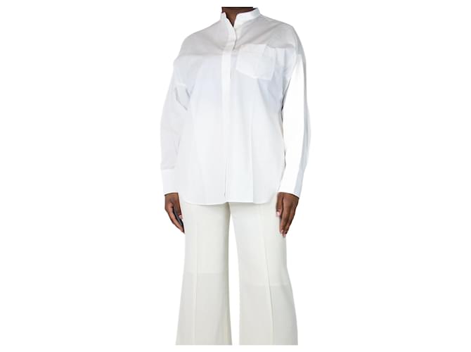 Autre Marque White pocket shirt - size M Cotton  ref.1281719