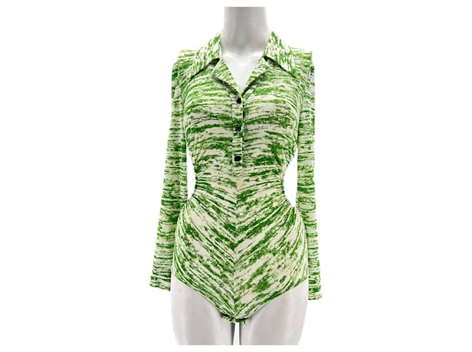 Autre Marque NON SIGNE / UNSIGNED  Tops T.International S Polyester Green  ref.1281732