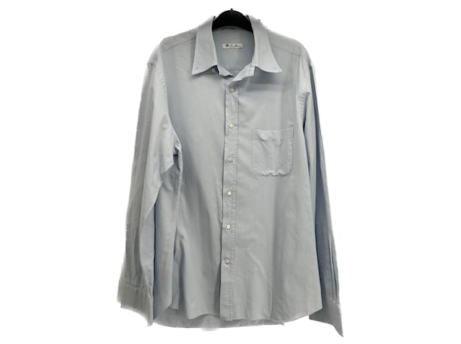 LORO PIANA  Shirts T.International XXL Cotton Blue  ref.1281746