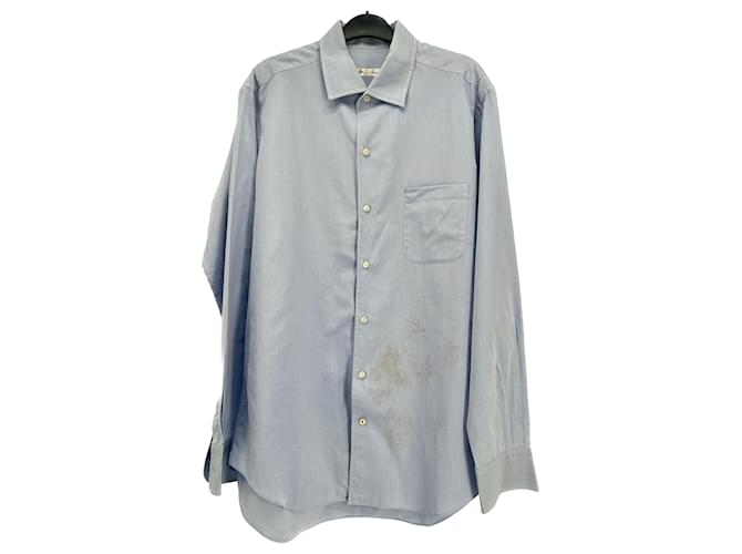 LORO PIANA Camisas T.Internacional L Algodón Azul  ref.1281756