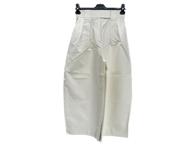 KHAITE Pantalon T.US 4 cotton Coton Blanc  ref.1281763