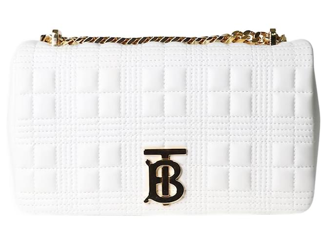 Burberry White small Lola bag Leather  ref.1281792