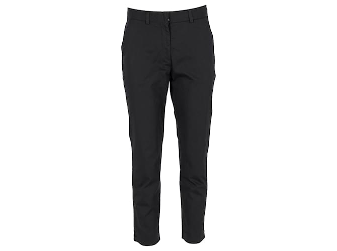 Pantaloni chino slim fit essenziali da donna Tommy Hilfiger in cotone nero  ref.1281951