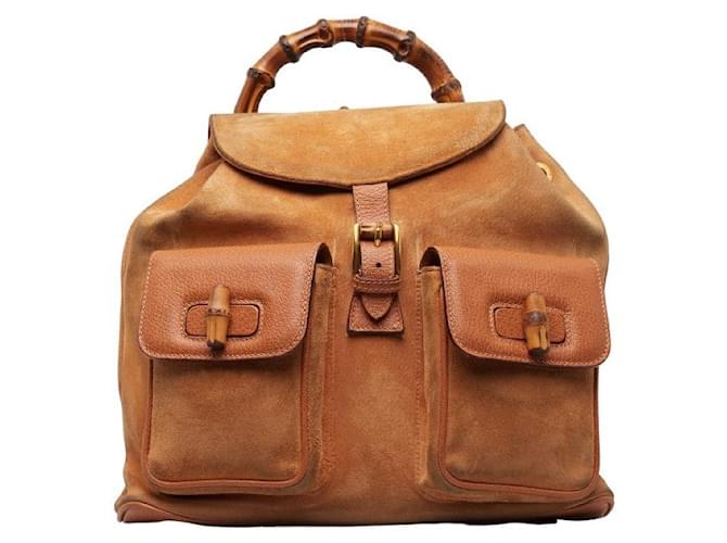 Gucci Suede Bamboo Backpack  003.58.0016  ref.1281978