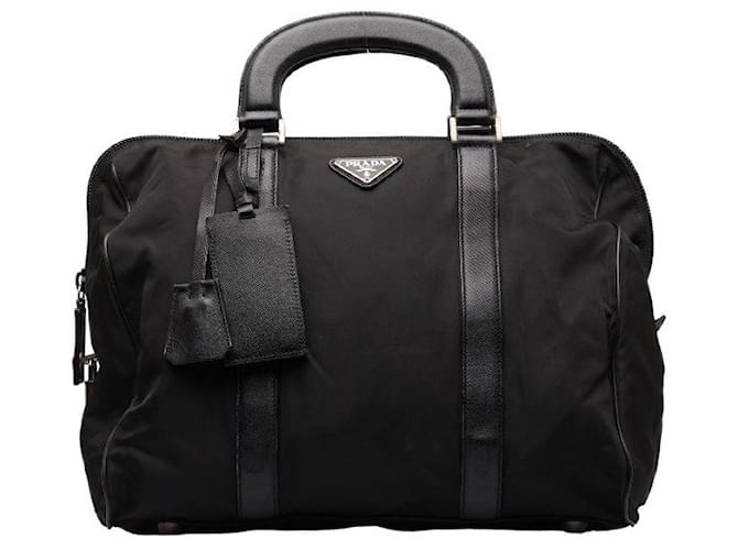 Prada Tessuto Leather Zip Handbag Cloth  ref.1281981