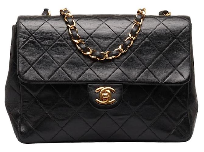 Chanel Klassische quadratische Mini-Tasche mit einzelner Klappe Leder  ref.1282022