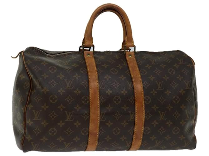 Louis Vuitton Monogram Keepall 45 Boston Bag M41428 LV Auth 51561 Cloth  ref.1282090