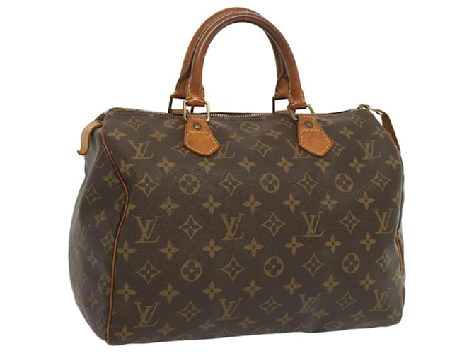 Louis Vuitton Monogram Speedy 30 Hand Bag M41526 LV Auth 67571 Cloth  ref.1282117