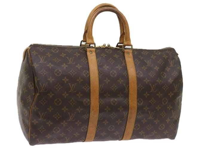 Louis Vuitton Monograma Keepall 45 Boston Bag M41428 LV Auth yk10961 Lona  ref.1282166