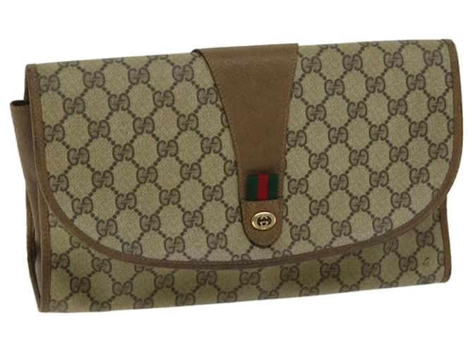 Bolso de mano GUCCI GG Supreme Web Sherry Line Beige Rojo Verde 89 01 031 autenticación 67007 Roja  ref.1282179