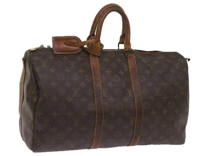 Louis Vuitton Monograma Keepall Bandouliere 45 Boston Bag M41418 Autenticação de LV 67316 Lona  ref.1282183