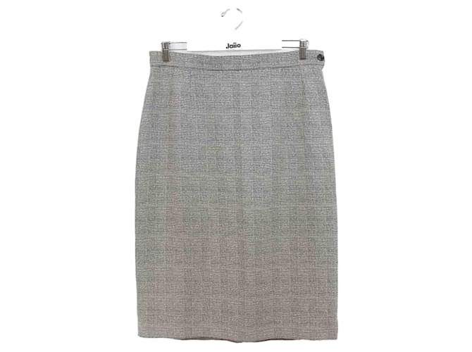 Saint Laurent Gray skirt Grey Synthetic  ref.1282197
