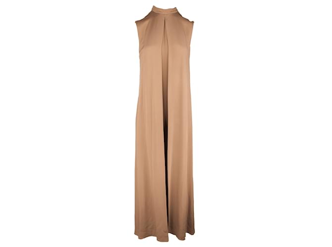 Valentino Long Jumpsuit with Cape Beige  ref.1282415