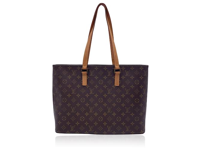 Louis Vuitton Tote Bag Vintage Luco Brown Cloth  ref.1282421