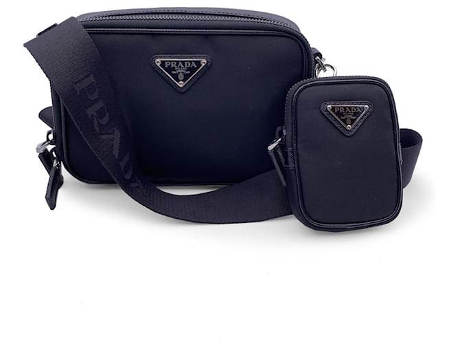 Prada Crossbody Bag Brique Black Cloth  ref.1282433