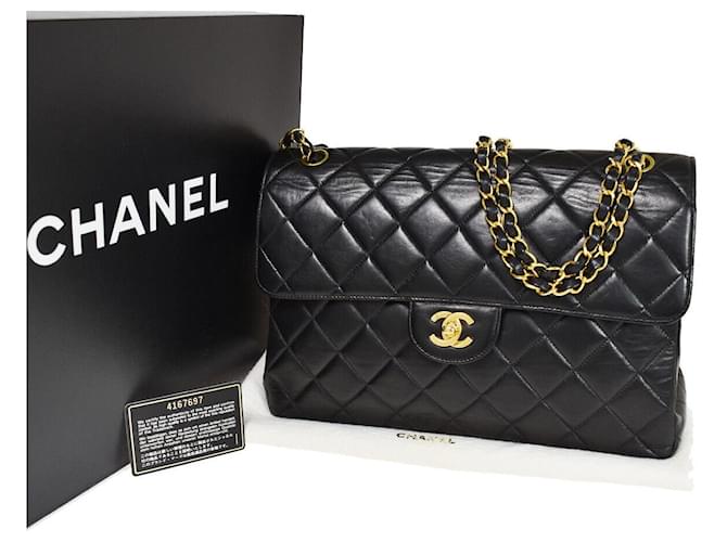 Chanel Timeless Black Leather  ref.1282440