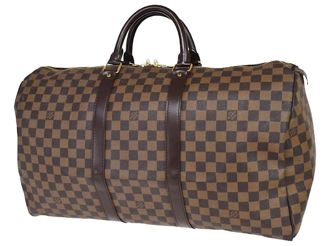 Louis Vuitton Keepall 50 Brown Cloth  ref.1282449