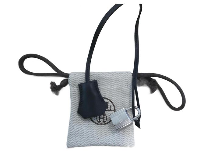 bell, zipper pull, and new Hermès lock for Hermès bag dustbag Black 