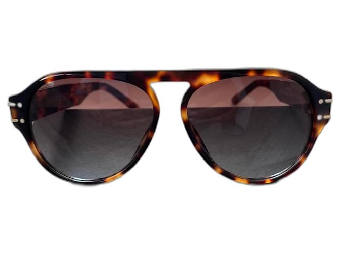 Óculos de sol Christian Dior Marrom Mohair  ref.1282497