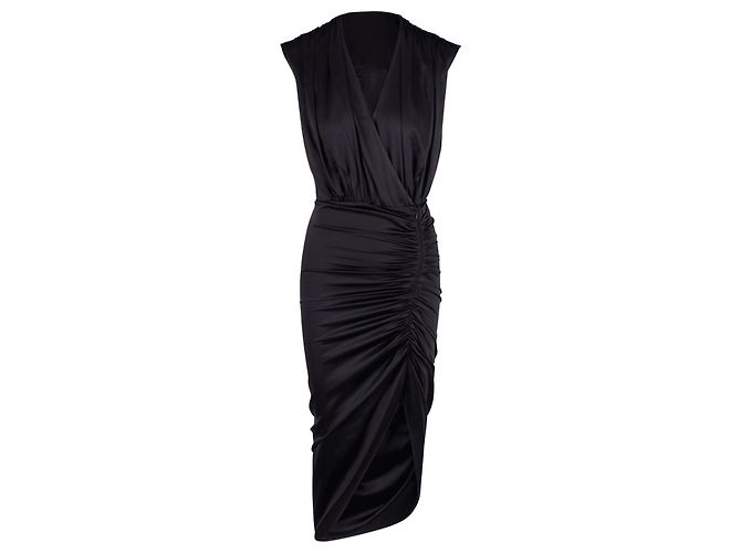 Veronica Beard Casela Schwarzes Seidenkleid