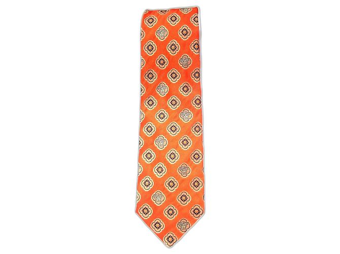 Versace Silk Tie Orange