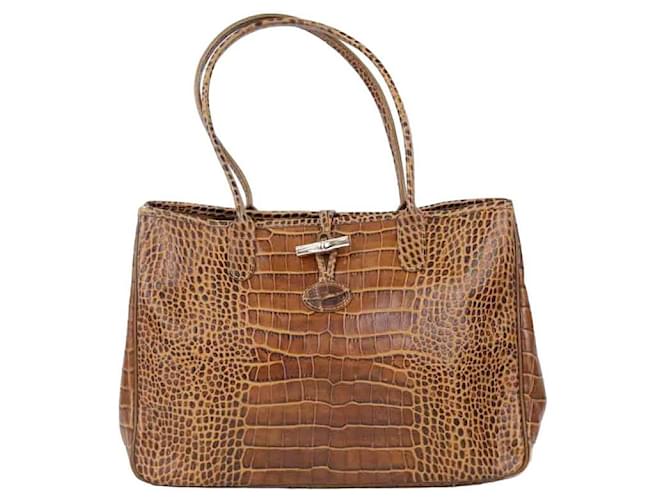 Longchamp Leather shoulder bag Brown  ref.1282547