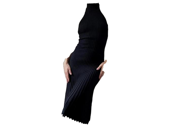 Gianni Versace Dresses Black Wool  ref.1282563