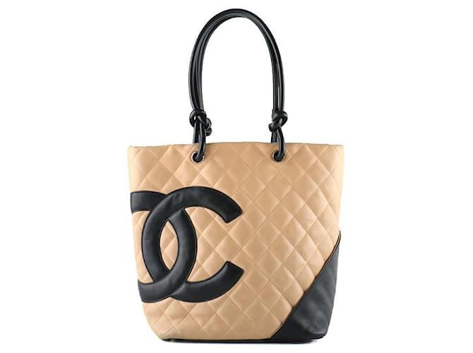 Cambon CHANEL  Handbags T.  leather Beige  ref.1282600