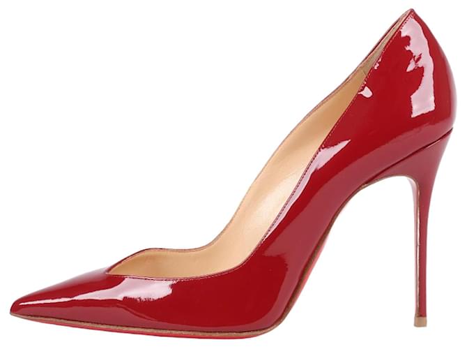 CHRISTIAN LOUBOUTIN Lackleder  100 Pumps 37 In rot.  ref.1282646