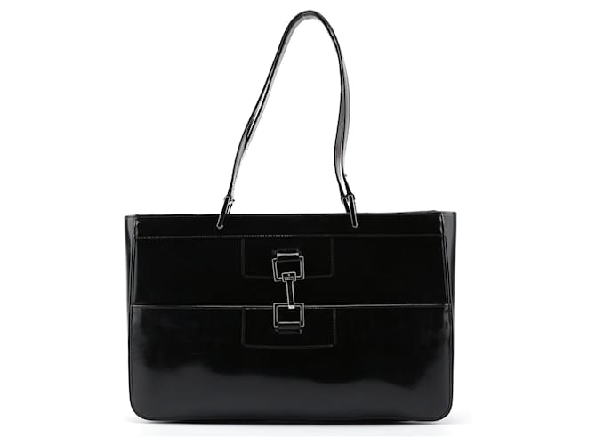 GUCCI Totes Patent leather Black Jackie  ref.1282664
