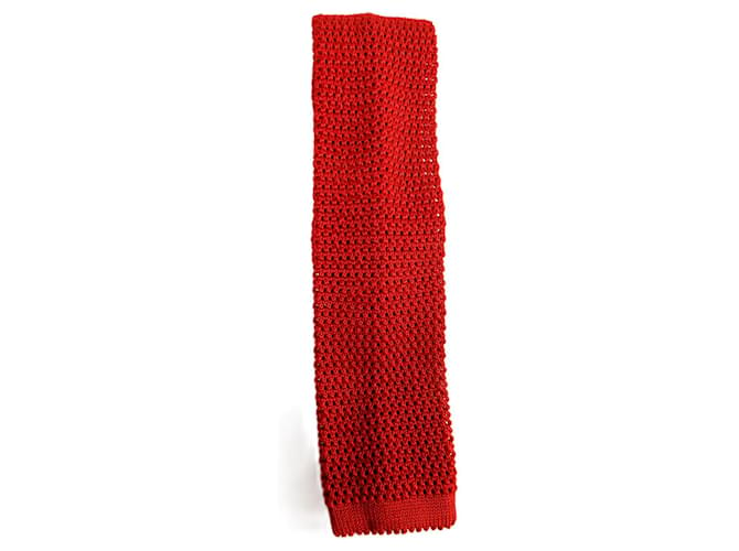 Charvet Cravatte Rosso Seta  ref.1282689